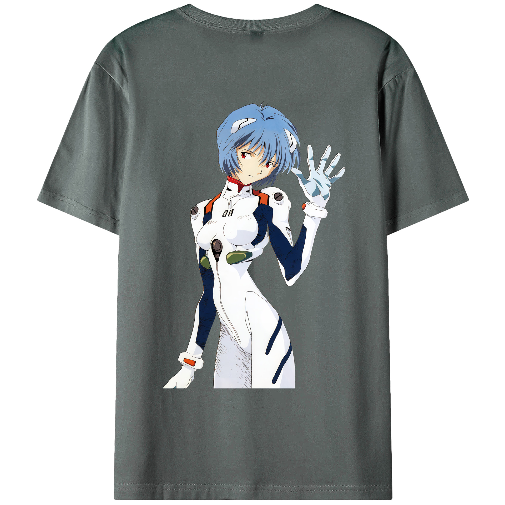 （画像用） EVA 新世紀エヴァンゲリオン 綿100％ メンズ半袖Tシャツ（バックプリント） 通気性